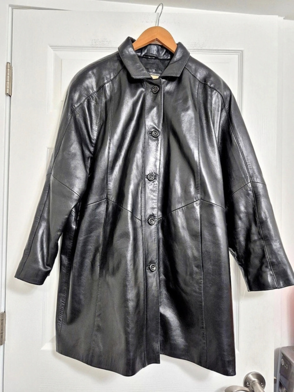 Prince of Leathers Black Leather Coat